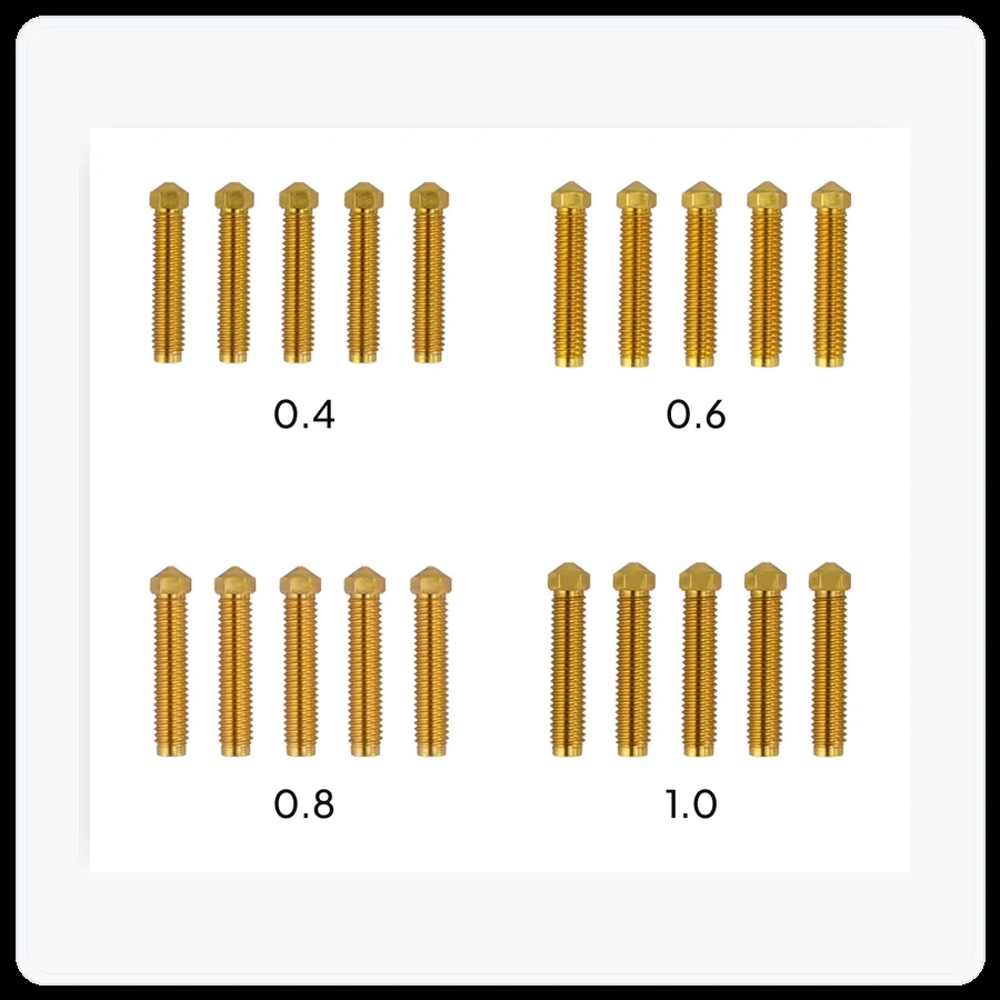 ELEGOO Multi-Size Brass Nozzle Kit for OrangeStorm Giga